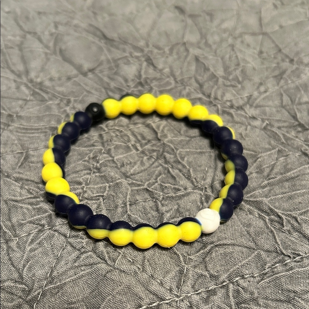 Lokai Yellow and Black Beaded Bracelet